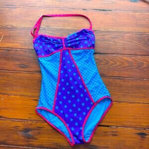Marc by Marc Jacob’s halter strapless bandeau multi-print one piece swimsuit S